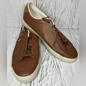 Polo Ralph Lauren Longwood Sneakers Mens Size 15 Brown Leather Comfort Shoes